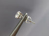 ESTATE 1.18CT DIAMOND 14KT WHITE GOLD 3D ROUND SOLITAIRE SCREWBACK STUD EARRINGS