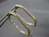 ESTATE LARGE 1.95CT DIAMOND 14KT YELLOW GOLD INSIDE OUT HEXAGON HOOP HANGING EARRINGS