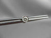 ESTATE .36CT DIAMOND 14K WHITE GOLD BEZEL BURNISHED ROUND STUD EARRINGS 4mm 7835