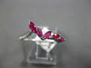 .63CT DIAMOND & AAA RUBY 14KT WHITE GOLD 3D ROUND & MARQUISE MULTI LEAF FUN RING