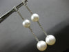 EXTRA LARGE 1.81CT DIAMOND & AAA SOUTH SEA PEARL 18K WHITE GOLD HANGING EARRINGS