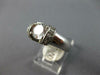 ESTATE LARGE 1.60CT CUBIC ZIRCONIA 14KT WHITE GOLD 3D V SHAPE ENGAGEMENT RING