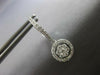 ESTATE .98CT DIAMOND 14KT WHITE GOLD 3D CLASSIC FLOWER HALO FUN HANGING EARRINGS