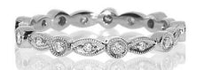 .33CT DIAMOND 18K WHITE GOLD ROUND & MARQUISE FILIGREE ETERNITY ANNIVERSARY RING