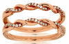 ESTATE .20CT DIAMOND 14K ROSE GOLD INFINITY ROPE INSERT WEDDING ANNIVERSARY RING