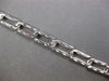 ESTATE LONG 14KT WHITE GOLD 3D CLASSIC OVAL DIAMOND CUT LINK BRACELET