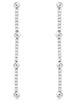 ESTATE .29CT DIAMOND 14KT WHITE GOLD 3D CLASSIC MULTI BAR FUN HANGING EARRINGS