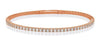 ESTATE 1.14CT DIAMOND 14KT ROSE GOLD 3D CLASSIC ROUND CUFF LOVE TENNIS BRACELET