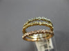 ESTATE .12CT DIAMOND 14KT TRI COLOR GOLD 3D CLASSIC STACKABLE FUN RING