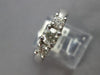 ESTATE .82CT DIAMOND 14KT WHITE GOLD 3D CLASSIC 3 STONE LUCIDA ENGAGEMENT RING