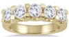5.0CT DIAMOND 14K YELLOW GOLD ROUND 5 STONE SHARED PRONG LUCIDA ANNIVERSARY RING