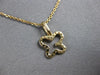 ESTATE .13CT DIAMOND 14KT YELLOW GOLD 3D CLASSIC BUTTERFLY LOVE FLOATING PENDANT