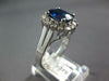 2.29CT DIAMOND & AAA ROYAL BLUE SAPPHIRE 14KT WHITE GOLD FLOWER ENGAGEMENT RING