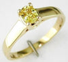 .42CT AAA YELLOW SAPPHIRE 14KT YELLOW GOLD 3D CLASSIC OVAL SOLITAIRE LOVE RING