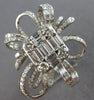EXTRA LARGE 4.95CT DIAMOND 18KT WHITE GOLD 3D ROUND & BAGUETTE ENGAGEMENT RING