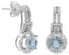 1.75CT DIAMOND & AAA GREEN AMETHYST 14KT WHITE GOLD 3D ROUND FLORAL FUN EARRINGS