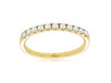 ESTATE .33CT DIAMOND 14KT YELLOW GOLD 3D CLASSIC SEMI ETERNITY ANNIVERSARY RING