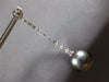 ESTATE LARGE 1.37CT DIAMOND & AAA TAHITIAN PEARL 18K WHITE GOLD HANGING EARRINGS