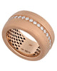 WIDE .80CT DIAMOND 18K ROSE GOLD ETERNITY MATTE & SHINY WEDDING ANNIVERSARY RING