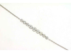 .28CT DIAMOND 14KT WHITE GOLD CLASSIC GRADUATING JOURNEY FILIGREE LOVE BRACELET