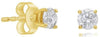 ESTATE .22CT DIAMOND 14KT YELLOW GOLD 3D CLASSIC SOLITAIRE 4 PRONG STUD EARRINGS