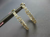 ESTATE 1.50CT DIAMOND 14KT YELLOW GOLD CLASSIC INSIDE OUT HOOP HANGING EARRINGS