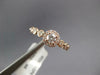 .53CT DIAMOND 14KT ROSE GOLD SOLITAIRE HALO FLOWER FRIENDSHIP PROMISE LOVE RING