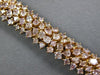 ESTATE EXTRA LARGE GIA 22.07CT PINK DIAMOND 18KT ROSE GOLD CUFF TENNIS BRACELET