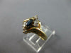 .30CT DIAMOND & AAA SAPPHIRE 14KT 2 TONE GOLD ROUND MARQUISE & BAGUETTE FUN RING