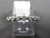 .34CT DIAMOND 14K WHITE GOLD ROUND BEZEL 3/4TH ETERNITY WEDDING ANNIVERSARY RING