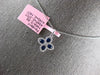 .51CT DIAMOND & AAA SAPPHIRE 14KT WHITE GOLD FOUR LEAF CLOVER FLOATING PENDANT