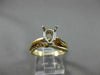 Antique 14K White & Yellow Gold Semi Mount Wedding Anniversary Band Set