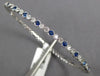 1.16CT DIAMOND & AAA SAPPHIRE 18KT WHITE GOLD SEMI ETERNITY LOVE BANGLE BRACELET