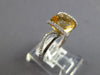 2.17CT DIAMOND & AAA CITRINE 14KT WHITE GOLD 3D CUSHION & ROUND FRIENDSHIP RING