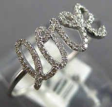 ESTATE .15CT DIAMOND 14KT WHITE GOLD 3D CLASSIC SCRIPT LOVE RING