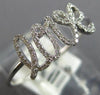 ESTATE .15CT DIAMOND 14KT WHITE GOLD 3D CLASSIC SCRIPT LOVE RING
