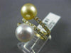.60CT DIAMOND & AAA SOUTH SEA GOLDEN PEARL 18KT YELLOW GOLD 3D CRISS CROSS RING
