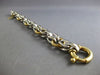 ESTATE LARGE & LONG 14KT 2 TONE GOLD CLASSIC HANDCRAFTED ITALIAN TOGGLE BRACELET