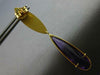 ESTATE LARGE 36CT AAA AMETHYST 14K YELLOW GOLD ELONGATED HANGING EARRINGS #27499