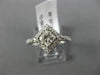 WIDE .99CT ROUND & PRINCESS DIAMOND 14KT WHITE GOLD HALO SQUARE ENGAGEMENT RING