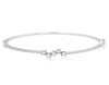 ESTATE .53CT DIAMOND 14KT WHITE GOLD 5 STONE SEMI ETERNITY FUN BANGLE BRACELET