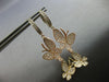 LARGE .80CT DIAMOND 14KT TRI COLOR GOLD DOUBLE BUTTERFLY HUGGIE EARRINGS #27680