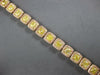 LARGE PINK & INTENSE FANCY YELLOW DIAMOND 18K YELLOW & ROSE GOLD TENNIS BRACELET