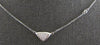 ESTATE .11CT DIAMOND 14KT WHITE GOLD 3D PAVE TRIANGULAR BY THE YARD FUN NECKLACE