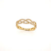 ESTATE .51CT DIAMOND 18KT YELLOW GOLD DOUBLE INFINITY LOVE KNOT ANNIVERSARY RING