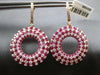 LARGE 10.29CT DIAMOND & PINK SAPPHIRE 18KT ROSE GOLD MULTI ROW CIRCULAR EARRINGS