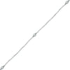 ESTATE .25CT DIAMOND 14KT WHITE GOLD 3D CLASSIC ROUND BY THE YARD LOVE NECKLACE