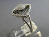 ESTATE .30CT DIAMOND 14K WHITE GOLD 3D ROUND CLUSTER GEOMETRICAL FLORAL FUN RING