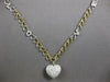 ESTATE 1.61CT DIAMOND 18KT 2 TONE GOLD HEART LOVE BY THE YARD LOVE FUN NECKLACE