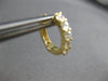 ESTATE .62CT DIAMOND 18KT YELLOW GOLD ROUND 5 STONE SHARED PRONG HUGGIE EARRINGS